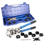 HVAC refrigerant copper press tool with interchangeable jaws