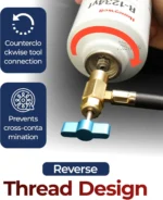 R1234YF Refrigerant Recharge Kit & 24" HD Brass Can Tap Gauge - Image 4