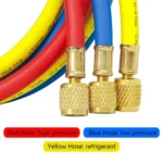 Elitech refrigerant charging hose 1/4-inch fittings
