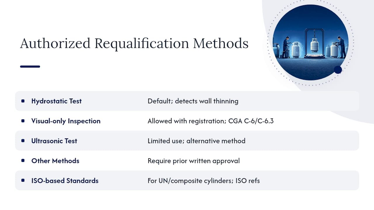 Comparison of DOT compliant cylinder requalification methods
