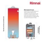 Rinnai RE Series 5.3 GPM 140,000 BTU Outdoor Natural Gas Non-Condensing Tankless Water Heater - RE140EN - Image 2