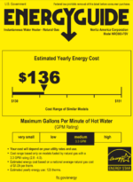 Noritz EZTR40-NG Natural Gas Residential 40 Gallon Tankless Water Heater - Image 4